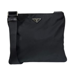 Pre-owned Prada Nylon Shoulder Bag VA0053 Black Women's PRADA