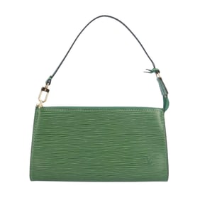 Pre-owned Louis Vuitton Epi Leather Pochette Accessoires Handbag, M52944, Green, Women's.