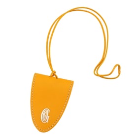 Goyard Croc Universal Bag Clasp, Yellow Leather