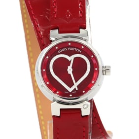 Louis Vuitton Tambour Heart Lug 1P Q121Z Stainless Steel Quartz Watch