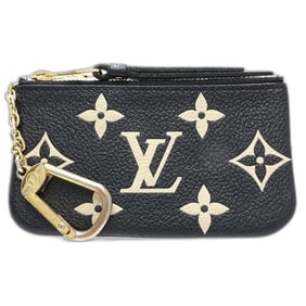 LOUIS VUITTON Louis Vuitton Wallet/Coin Case M80885 Pochette Cle Monogram Empreinte Black/Beige