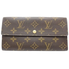 LOUIS VUITTON Monogram Long Wallet M61734 Portefeuille Sarah Brown Women's 181838