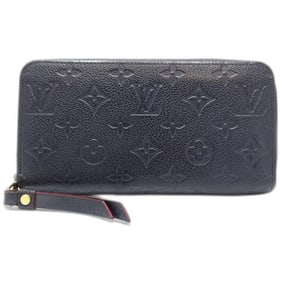 LOUIS VUITTON Louis Vuitton Zippy Wallet M62121 Monogram Empreinte Marine Rouge Women's 181851