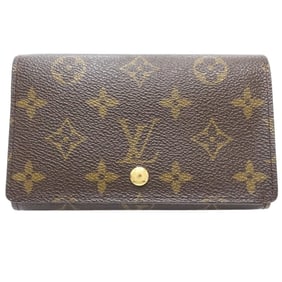 LOUIS VUITTON Monogram Bi-fold Wallet M61730 Porte Monnaie Tresor L-Shaped Brown Women's 181835