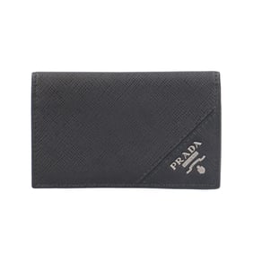 Pre-owned Prada Saffiano Leather Card Case, 2MC122, Men's