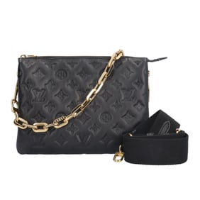 Pre-owned Louis Vuitton Coussin PM Shoulder Bag, M57790, Black Leather, Women's, 2-Way