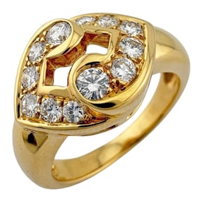 Christian Dior Pre-owned Dior ring, 18k gold with diamonds, for women.