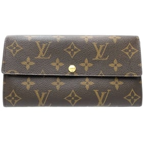 LOUIS VUITTON Monogram Long Wallet M61734 Portefeuille Sarah Brown Women's 181837