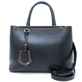 FENDI Petit Toujours 8BH253 2-Way Handbag in Black Leather, Women's, 352983