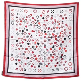 LOUIS VUITTON Louis Vuitton scarf/muffler LV dot red 181854