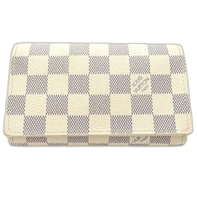 LOUIS VUITTON Damier Azur Bifold Wallet N61744 Portefeuille Tresor Women's 181852