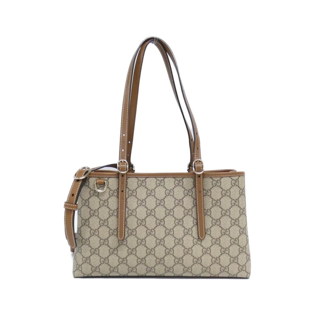 Gucci GG EMBLEM 815214 FAD6L handbag: --- Catalog ---Category: SizeSize (HxWxD): 18cm x 30cm x 11cm / 7.08'' x 11.81'' x 4.33''Category: DesignType: HandbagColor: Beige, Dark brownGender: WomenMaterial: Fabric , Leather Hardware Color: Go