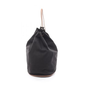 Hermes Hermès Polochon Mimir GM Shoulder Bag, Canvas and Leather, Women's, Brown