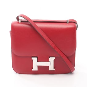 Hermes Hermès Constance 3 Mini Shoulder Bag, Leather, Votadelact, Women's, Red