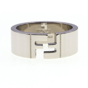 Fendi FF Ring 7AJ193 Silver Metal Large Size US 11.5/24 Men's FENDI