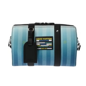 LOUIS VUITTON Damier Stripe City Keepall Blue M59921 Unisex Canvas Shoulder Bag A Rank Pre-owned