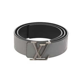 LOUIS VUITTON Monogram Illusion Santur size 85 gray M0121 men's leather belt, A rank, pre-owned,