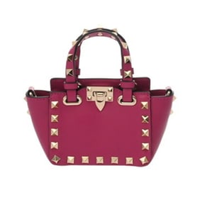 Valentino 2-Way Mini Rockstud Purple Women's Leather Shoulder Bag, Condition: A, Pre-owned, Ginzo