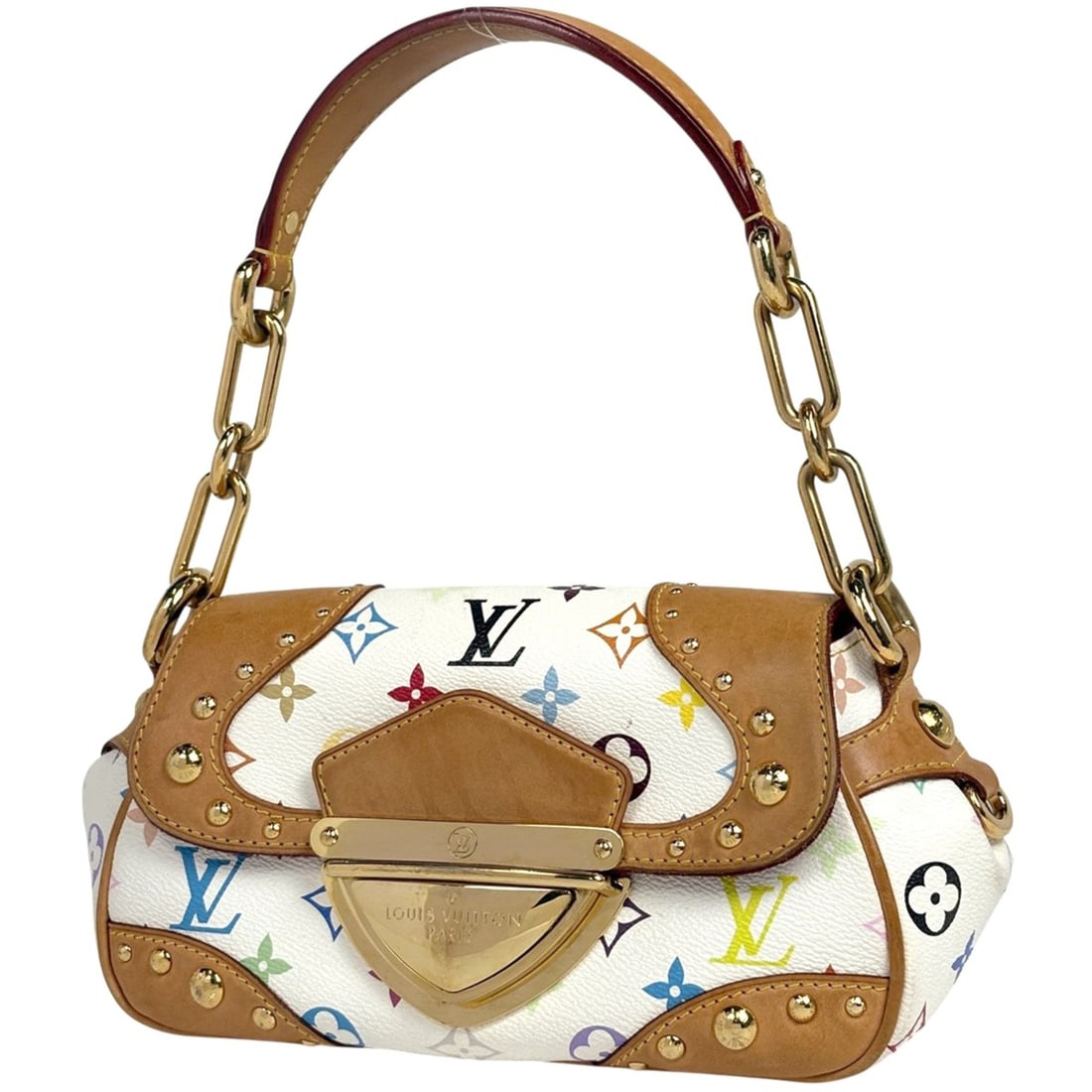 Louis Vuitton Marilyn Handbag, Monogram Multicolore, Blanc (White), M40127, Women's (1 of 12)