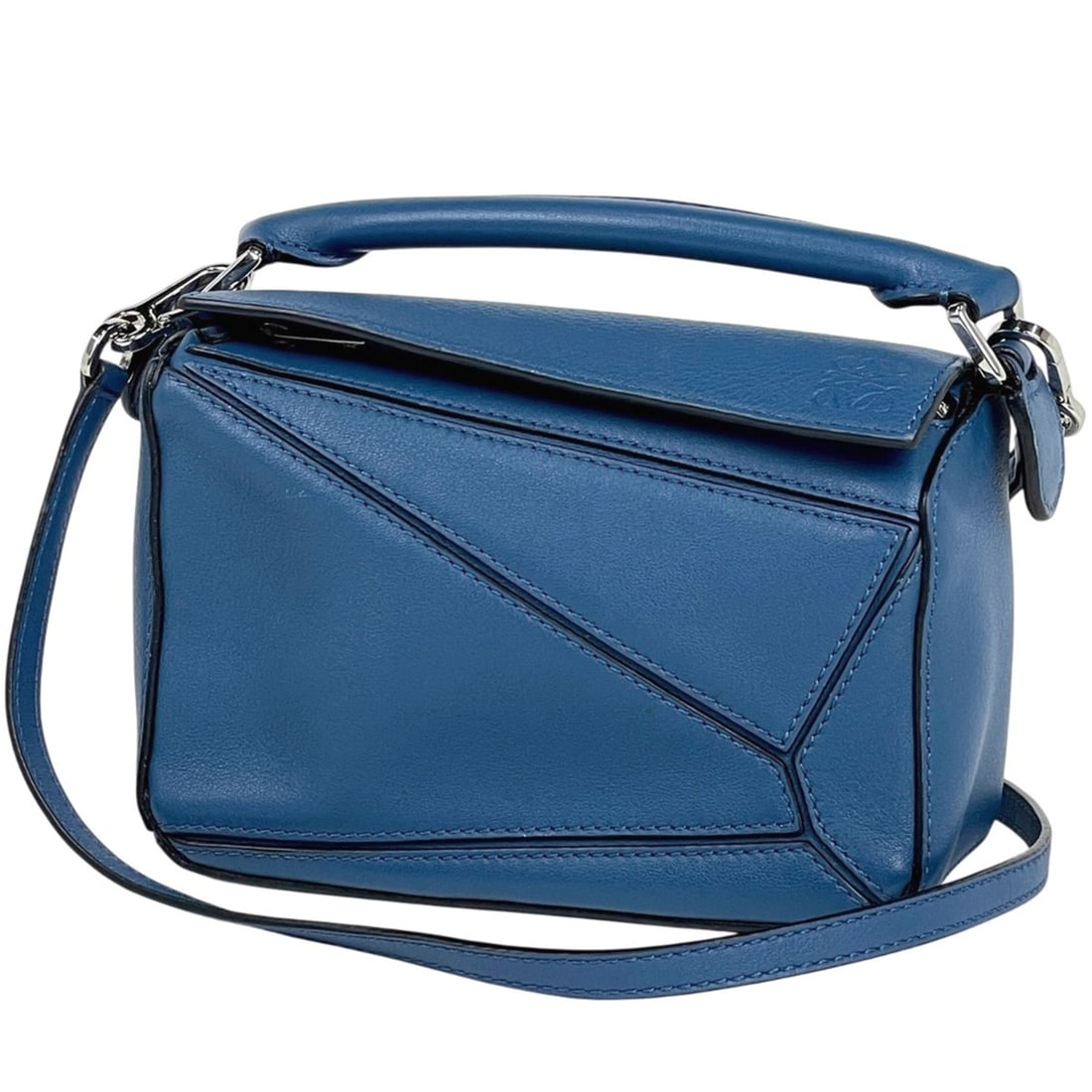 LOEWE Puzzle Bag Mini Anagram 2-Way Shoulder Bag/Handbag Leather Blue Women's (1 of 14)