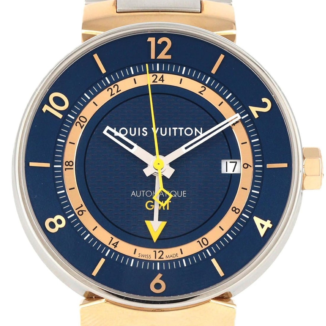 Louis Vuitton Tambour Moon GMT QA028 SSxPG Automatic (1 of 20)
