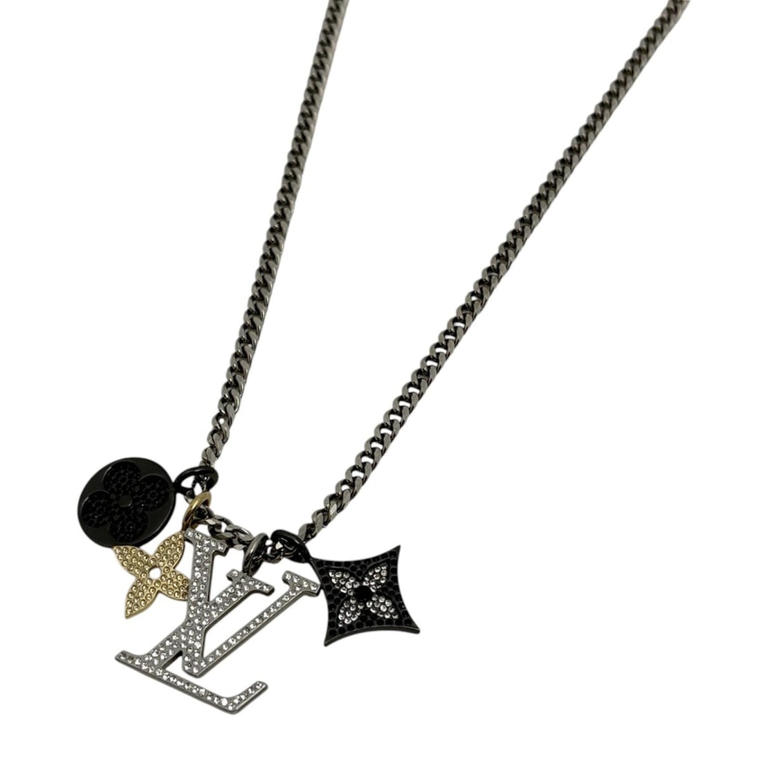 Louis Vuitton LV Instinct Pendant Necklace in Silver, Black, and Gold for Women (1 of 15)