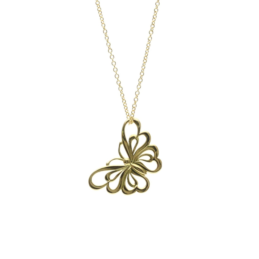 Tiffany Butterfly Necklace Yellow Gold (18K) No Stone Men,Women Fashion Pendant Necklace (Gold) (1 of 16)