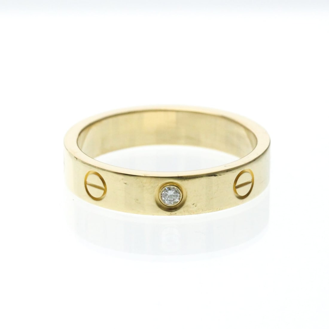 Cartier Mini Love Ring 1P Diamond Yellow Gold (18K) Fashion Diamond Band Ring Gold (1 of 10)