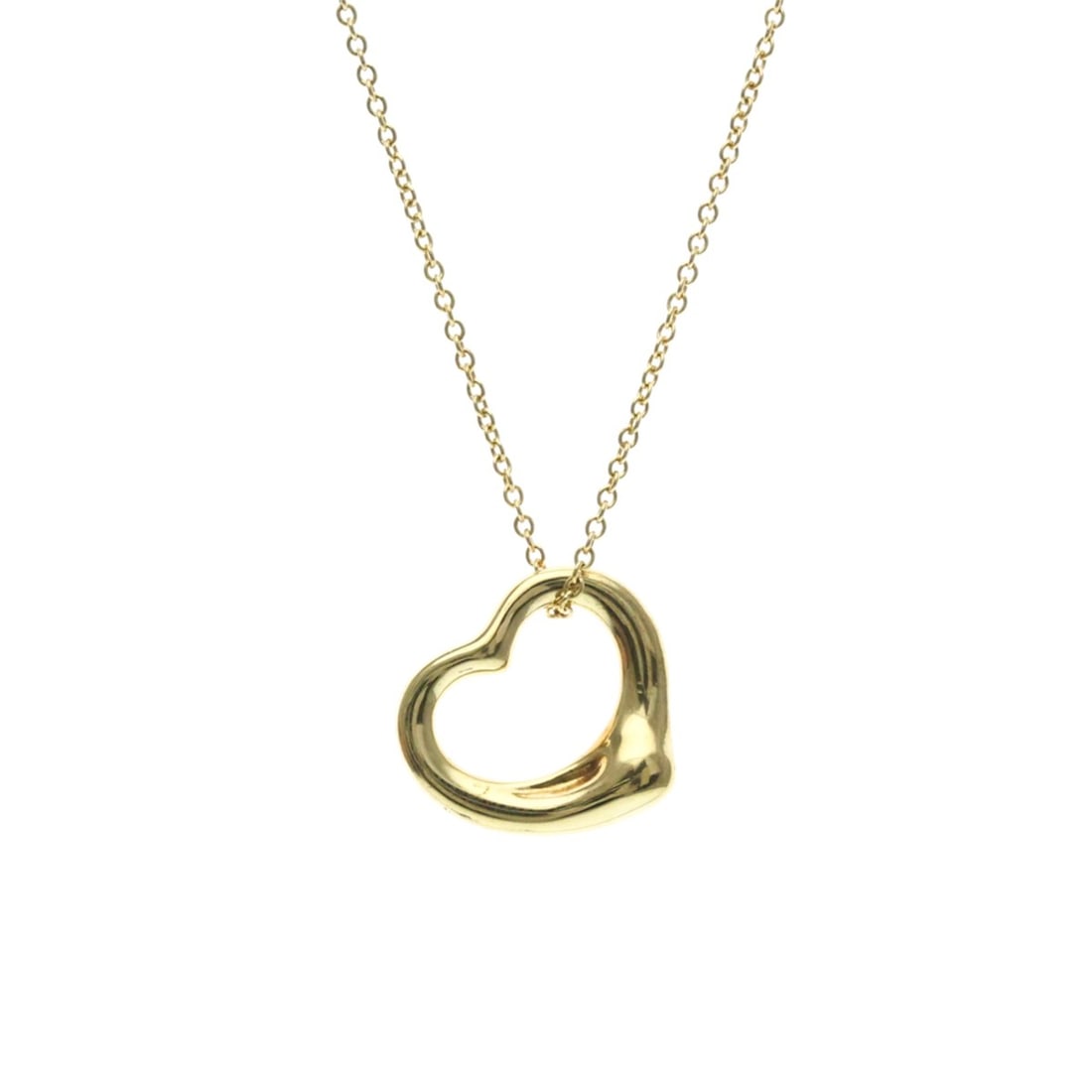 Tiffany Open Heart Yellow Gold (18K) Diamond Men,Women Fashion Pendant Necklace (Gold): --- Catalog ---Category: SizeWeight: 4.1g / 0.14oz.Pendant Size: 15.5mm x 15.5mm / 0.61'' x 0.61''Neck Circumference: 40 cm / 15.74''Category: DesignColor: GoldMetal: GoldStone: DiamondStyle: FashionG