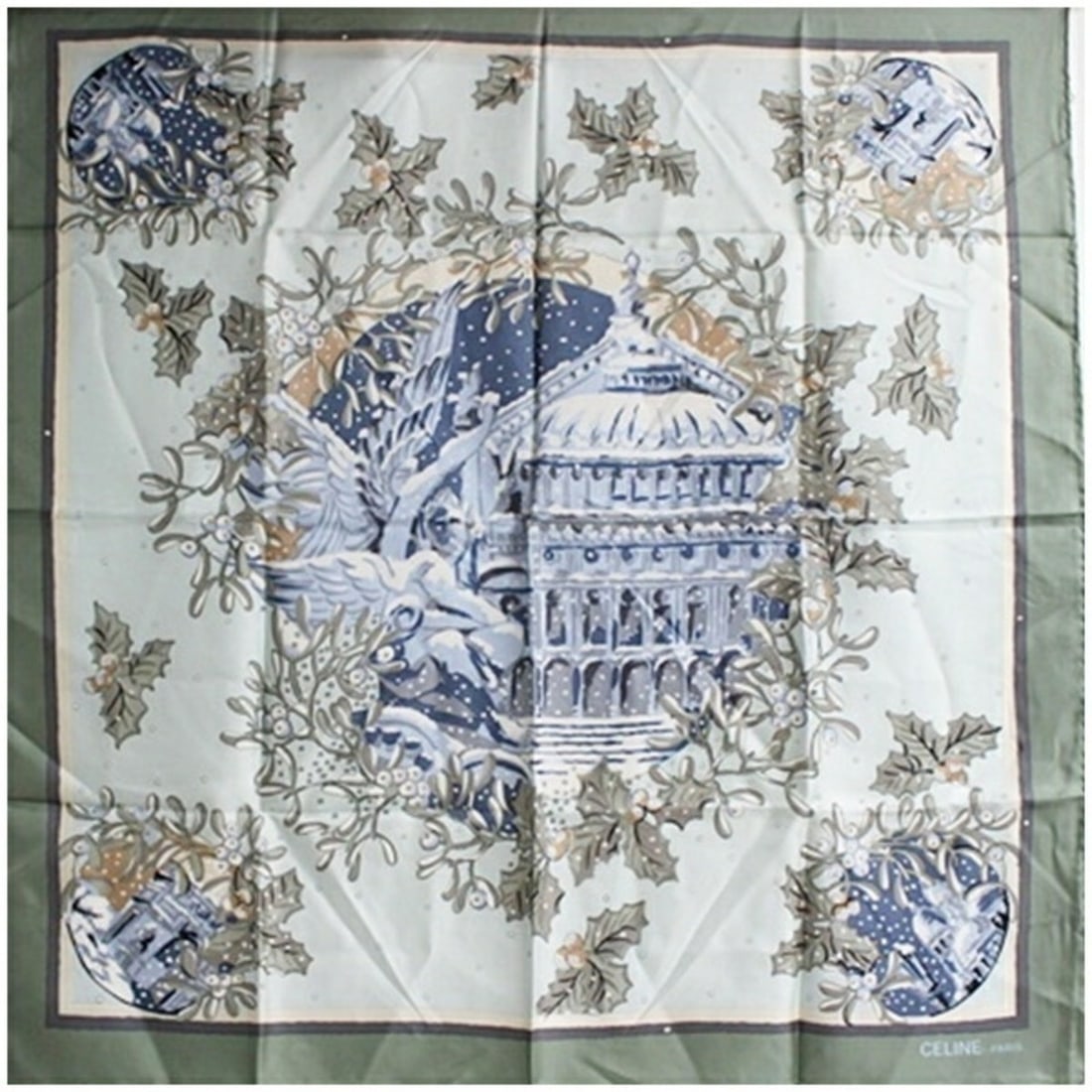 Celine Silk Scarf/Muffler in Light Blue and Gray for Women (1 of 20)