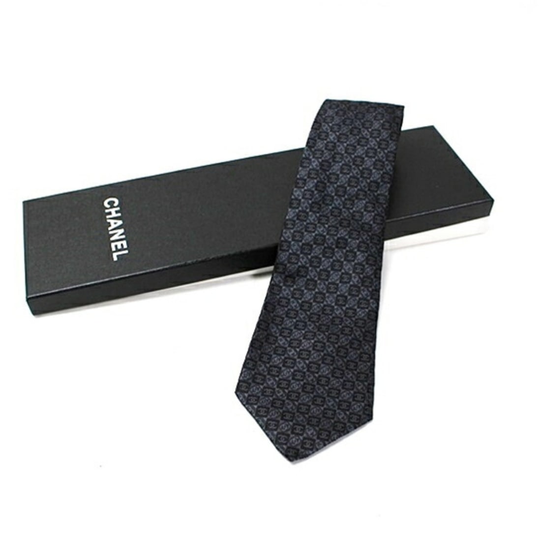 CHANEL silk tie pattern men's - 2