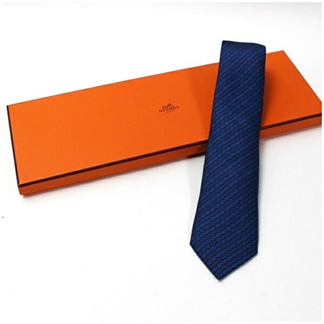 Hermes Silk Tie Chaine d'Ancre Pattern 6297PA HERMES Men's (1 of 10)