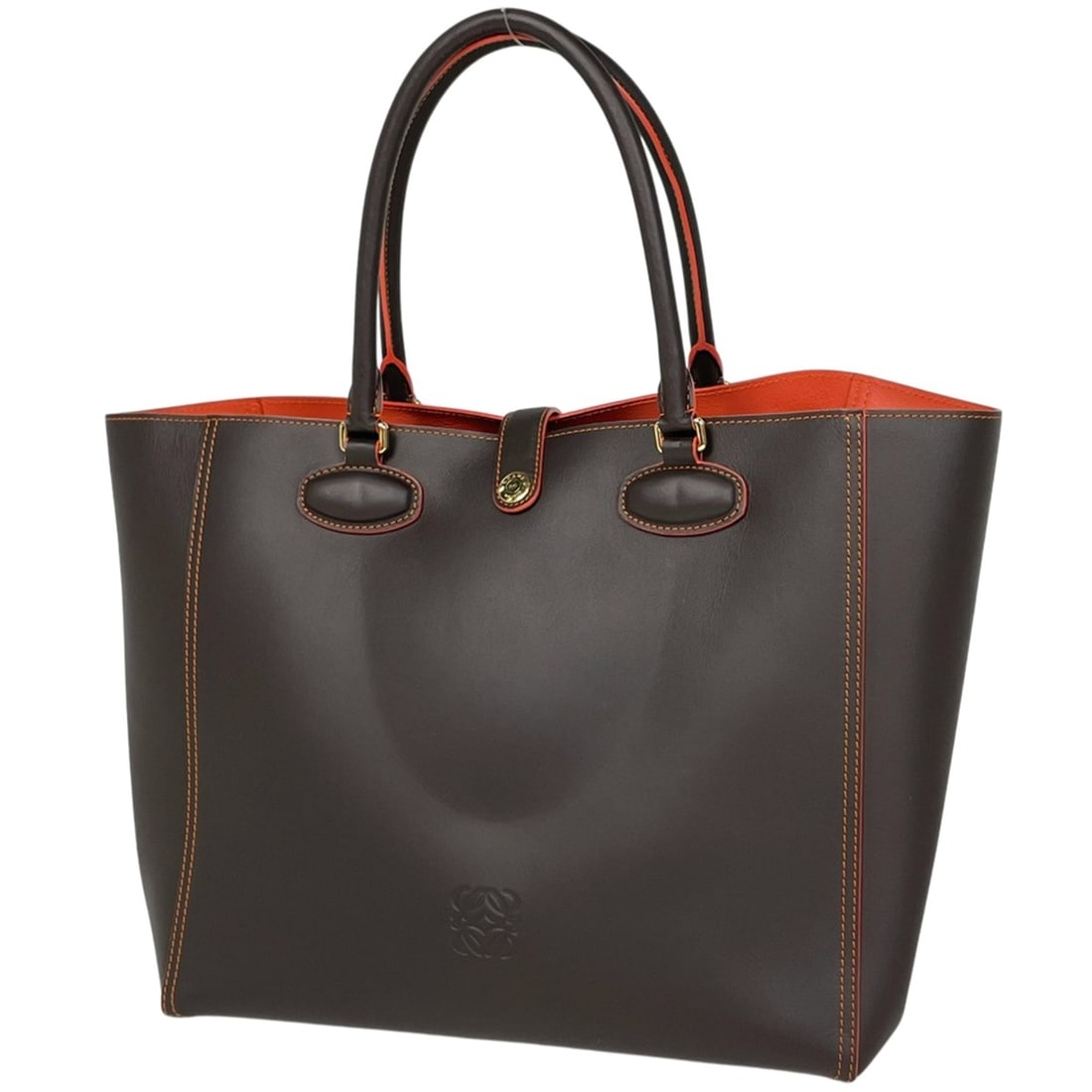 LOEWE Anagram Tote Bag, Handbag, Leather, Brown, Women's: --- Catalog ---Category: SizeSize (HxWxD): 27cm x 30.5cm x 14.5cm / 10.62'' x 12'' x 5.7''Category: DesignType: Handbag, Tote bagColor: BrownGender: WomenMaterial: Leather Category: GeneralBrand: Loew