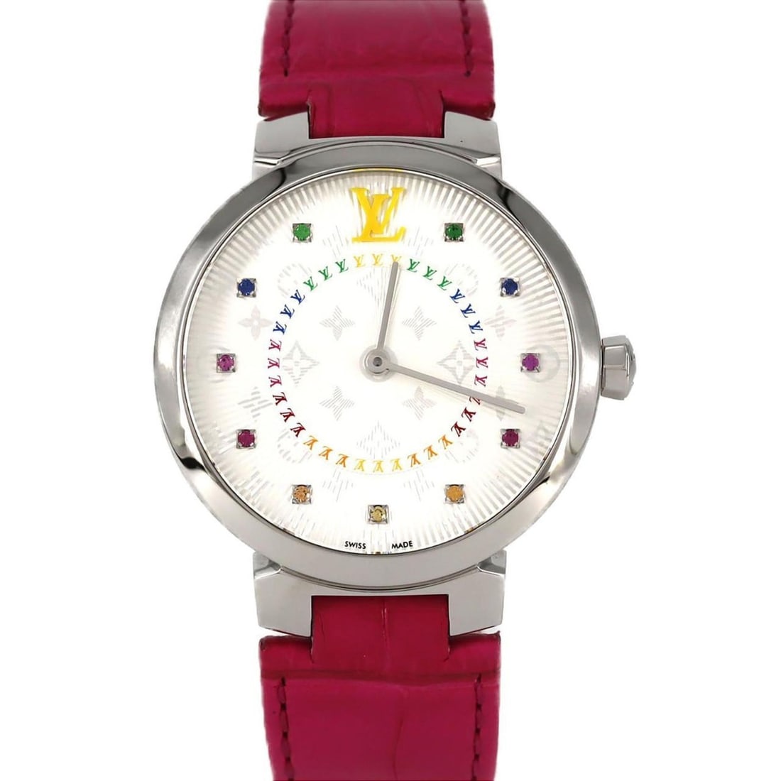 Louis Vuitton Tambour Slim 11P QA159 Stainless Steel Quartz Watch: --- Catalog ---Category: SizeCase Diameter: 33mm / 1.3''Category: DesignType: WristwatchGender: WomenColor (Dial): Multi-color, SilverMaterial (Case): Stainless steelCategory: GeneralMPN: QA159Brand: