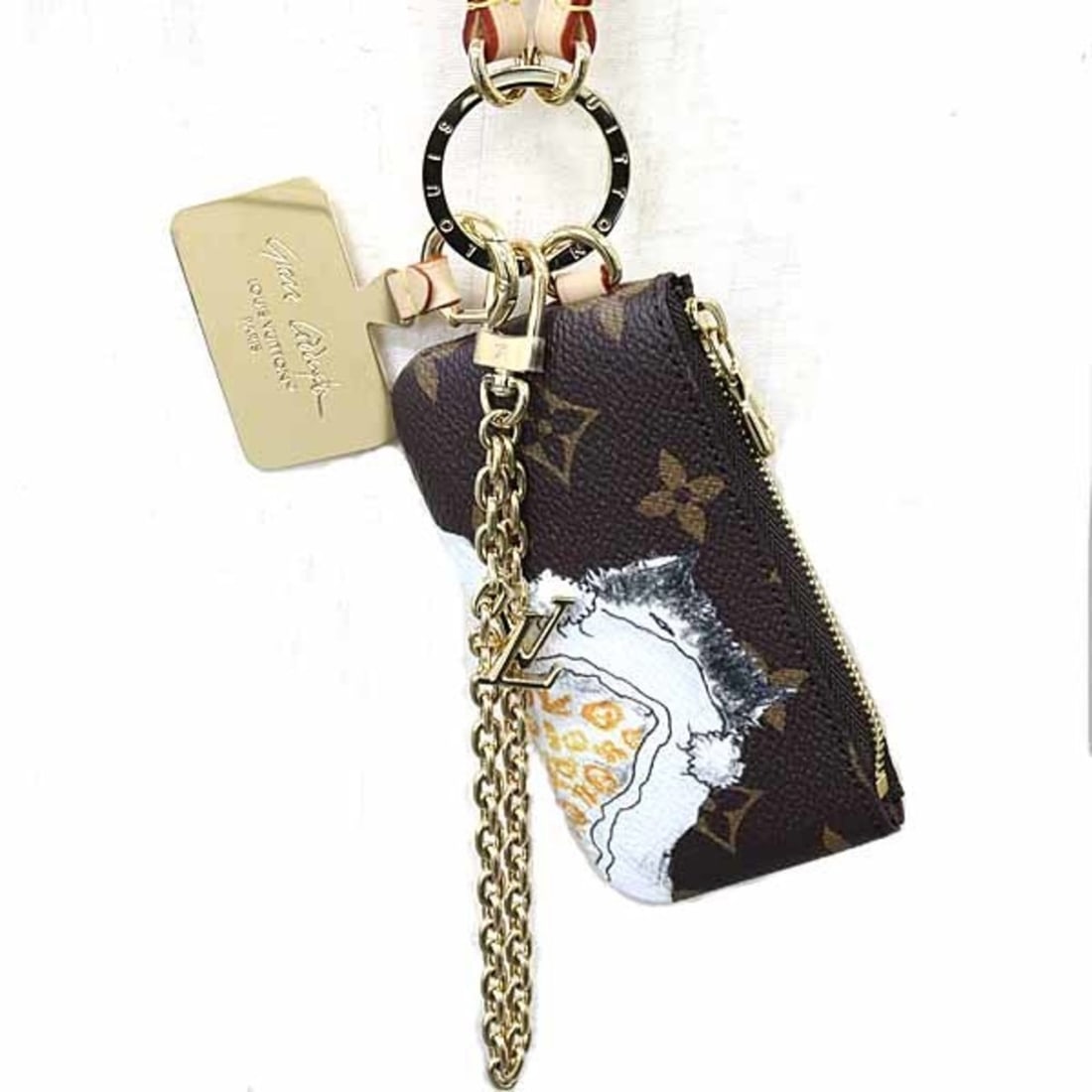 Louis Vuitton Phone Holder Pouch Coin Case Cat Monogram Canvas M25919 (1 of 18)
