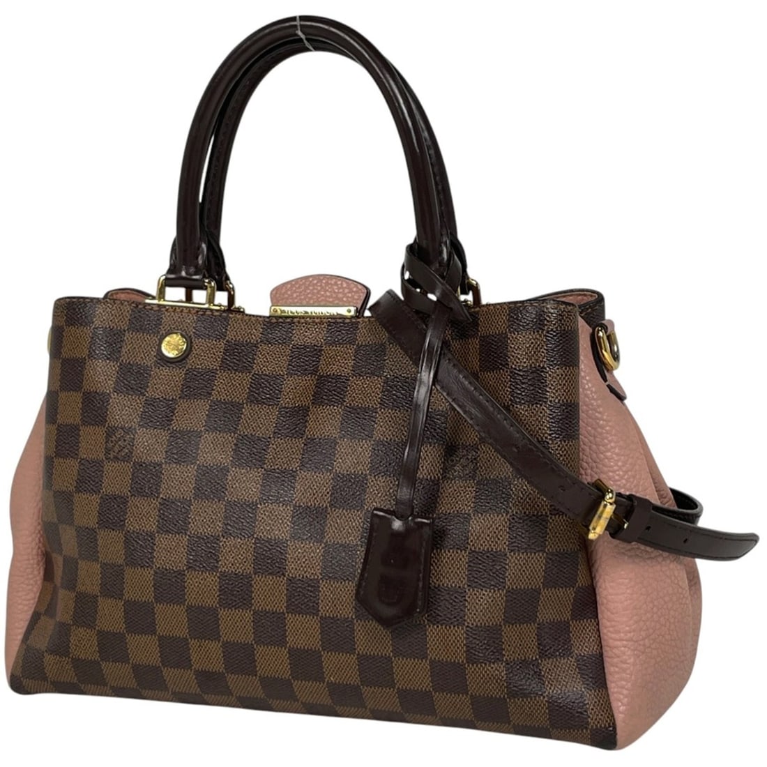 Louis Vuitton Brittany 2-Way Shoulder Bag/Handbag, Damier Brown with Magnolia (Pink) N41674, Women's: --- Catalog ---Category: SizeSize (HxWxD): 21cm x 30cm x 13cm / 8.26'' x 11.81'' x 5.11''Category: DesignType: Handbag, Shoulder bagColor: Brown, Magnolia, PinkGender: WomenCategory: GeneralLine: Dami