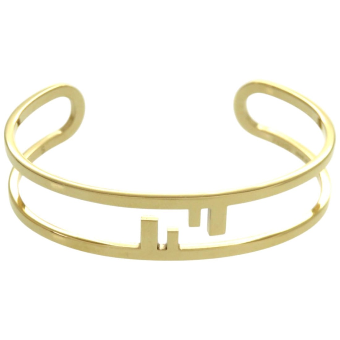 Like new Fendi FF logo Orlock metal gold bangle 0231 (1 of 10)