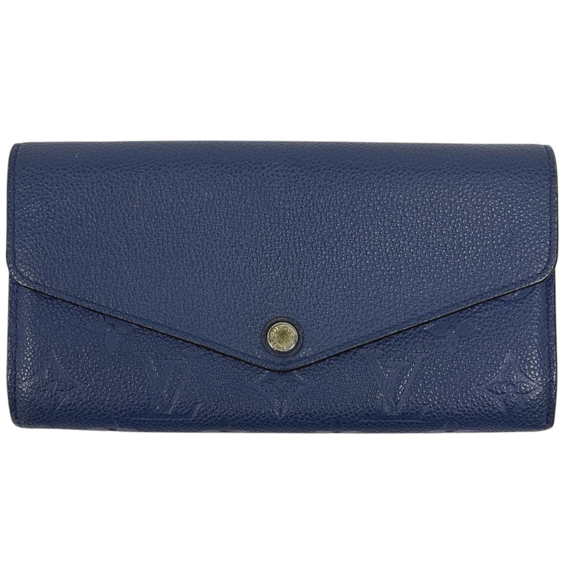 Louis Vuitton Portefeuille Sarah Bifold Long Wallet in Monogram Empreinte Denim Ankle (Blue) M41859 (1 of 10)