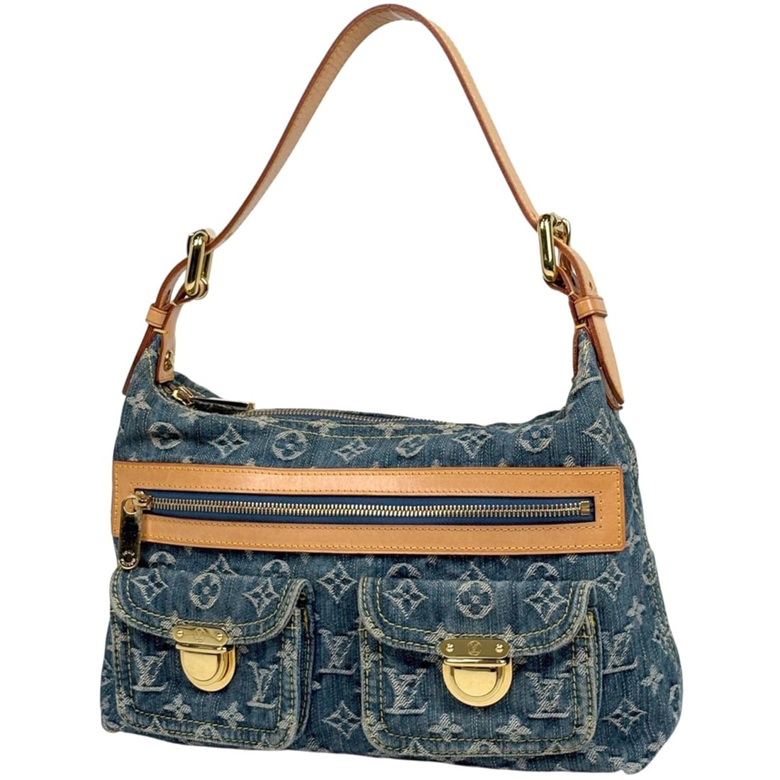 Louis Vuitton Baggy PM Shoulder Bag, Monogram Denim, Blue, M95049, Women's: --- Catalog ---Category: SizeSize (HxWxD): 21cm x 30cm x 10cm / 8.26'' x 11.81'' x 3.93''Category: DesignType: Handbag, Shoulder bagColor: BlueGender: WomenMaterial: Monogram Denim Category: GeneralBr