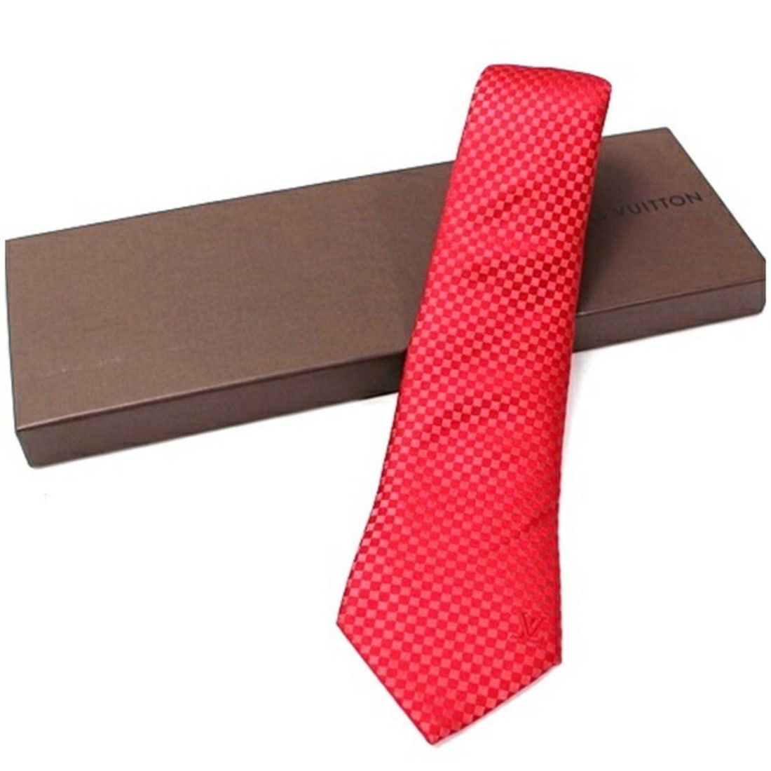 Louis Vuitton Silk Tie Damier Pattern LOUIS VUITTON Men's (1 of 13)