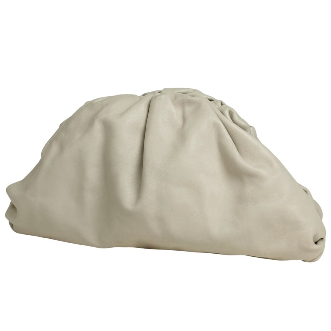 Bottega Veneta The Pouch Clutch Bag, Clasp Closure, Leather, White, Women's (1 of 10)