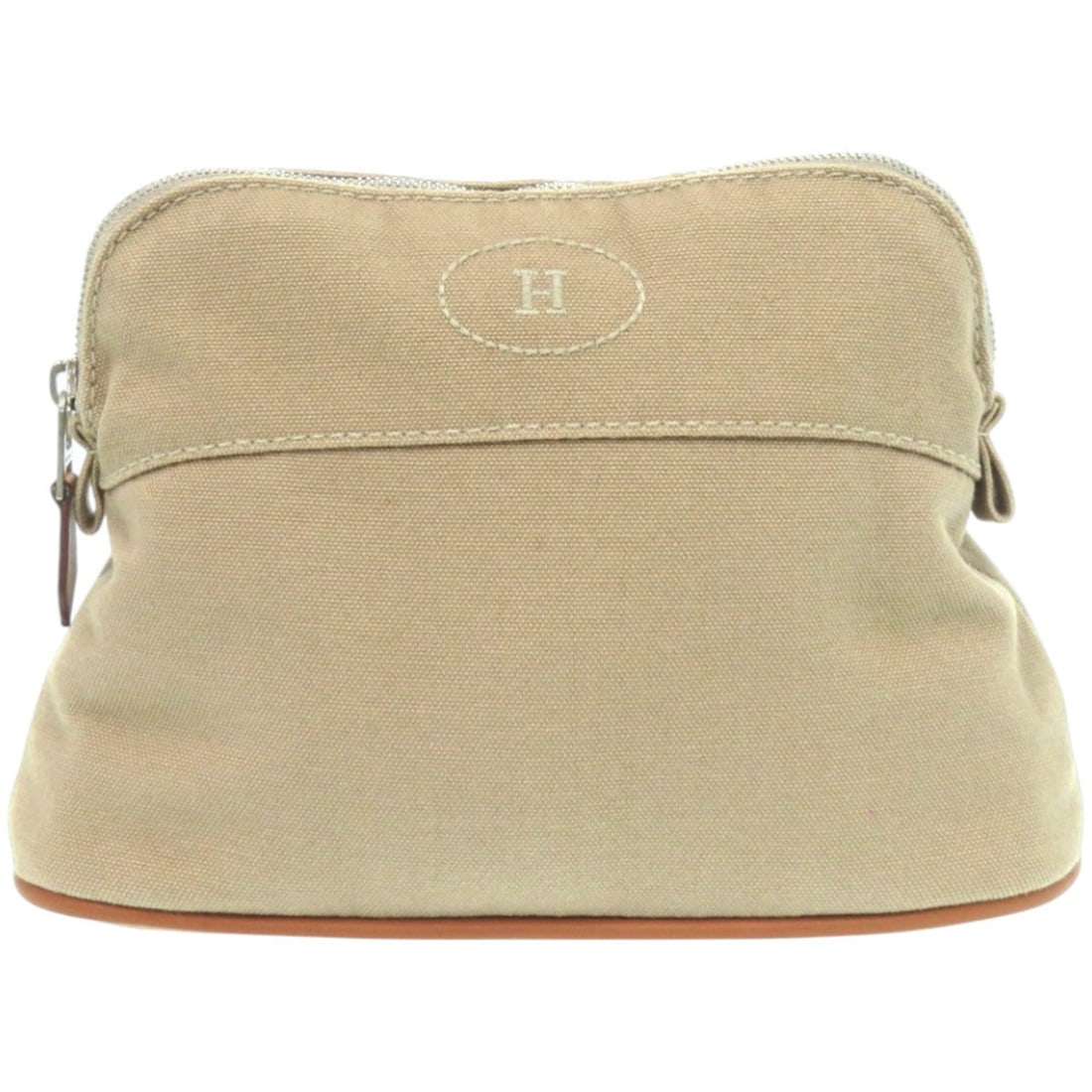 Hermes Like new Hermès Bolide Mini Pouch, Cotton and Leather, Beige Brown, 1071 (1 of 17)