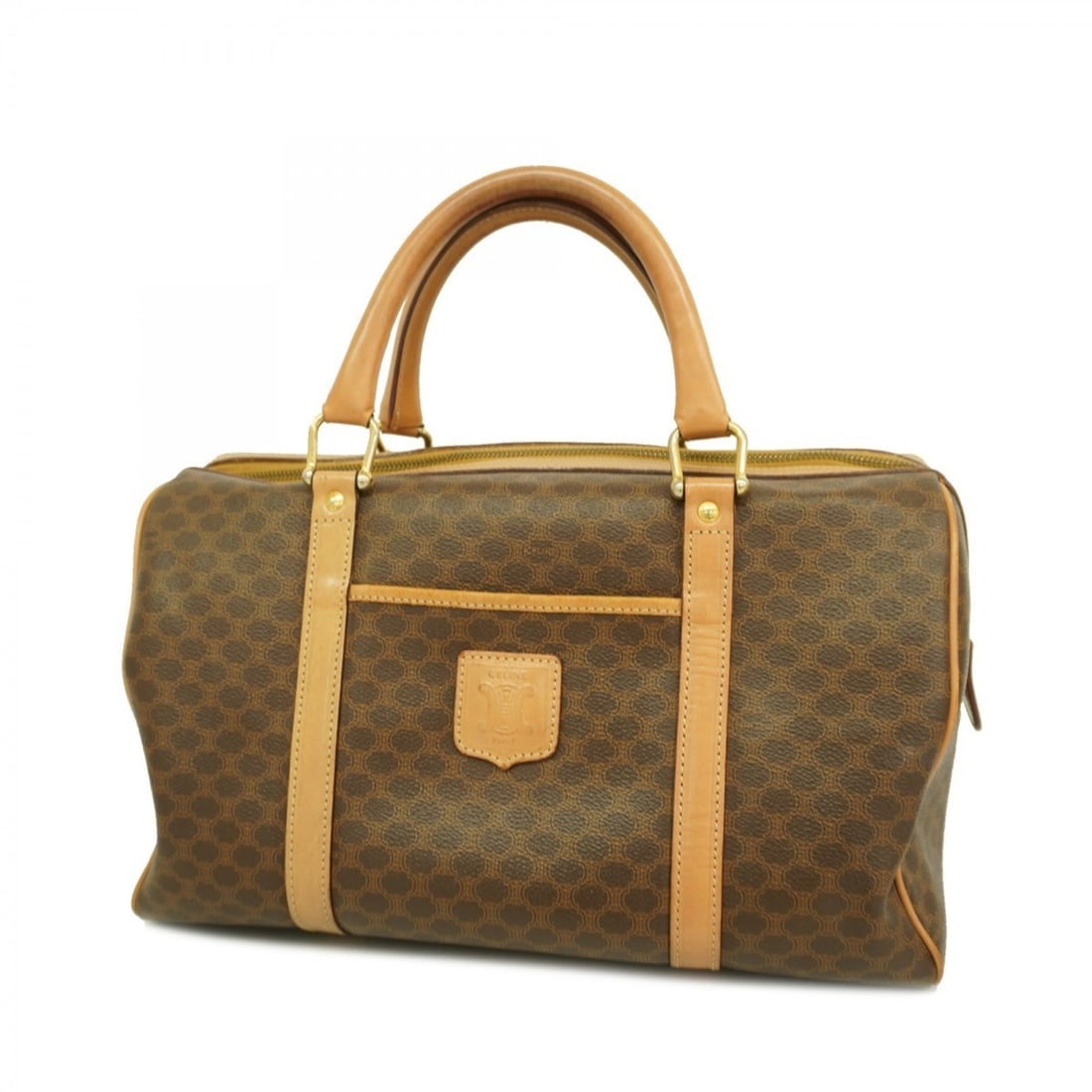 Celine handbag Macadam brown women's: --- Catalog ---Category: SizeSize (HxWxD): 21cm x 35cm x 17.5cm / 8.26'' x 13.77'' x 6.88''Category: DesignType: HandbagColor: BrownGender: WomenMaterial: PVC Hardware Color: GoldCategory: GeneralBran