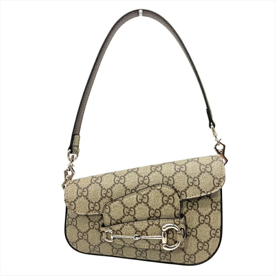 Gucci Horsebit 1955 Shoulder Bag in GG Supreme Canvas (774209, 498879) Beige, Women's (1 of 11)