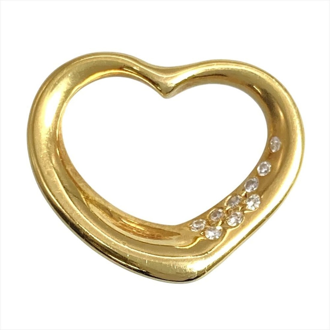 Tiffany & Co. Elsa Peretti Heart Pendant with Diamonds, 1.4g, 18K Yellow Gold, for Women: --- Catalog ---Category: SizeWeight: 1.4g / 0.04oz.Pendant Size: 12mm x 15mm / 0.47'' x 0.59''Category: DesignColor: YellowMetal: GoldStone: DiamondGender: WomenMetal Purity: 18KPendant Type: PendantN