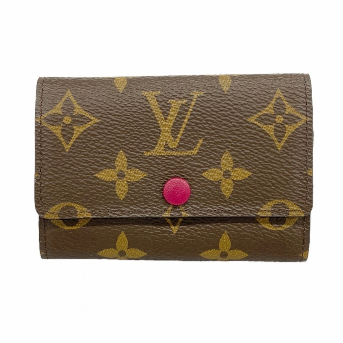 Louis Vuitton Monogram Multicle 6 Key Case M60701 Brown Fuchsia Women's: --- Catalog ---Category: DesignType: KeycaseColor: Brown, FuchsiaGender: WomenCategory: GeneralMPN: M60701Brand: Louis VuittonCategory: Physical PropertiesSize (HxWxD): 7cm x 10.5cm x 1.5cm / 2.75'' x