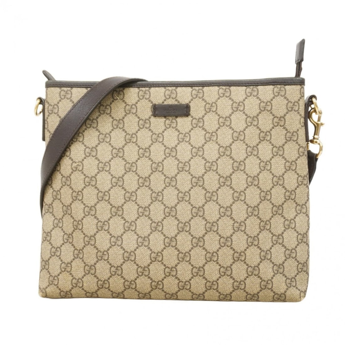 Gucci GG Supreme Shoulder Bag 388924 Brown Champagne Women's (1 of 13)