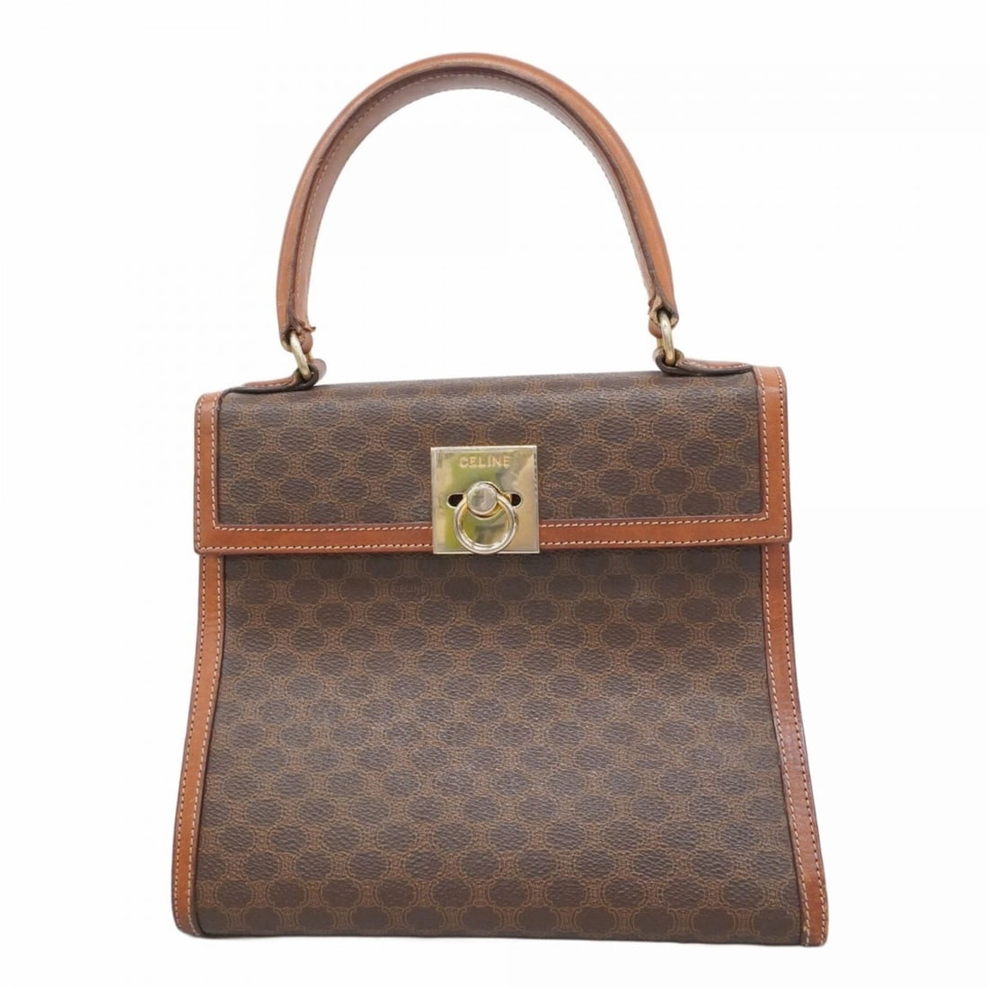 Celine handbag Macadam brown women's: --- Catalog ---Category: SizeSize (HxWxD): 20.5cm x 23cm x 10cm / 8.07'' x 9.05'' x 3.93''Category: DesignType: HandbagColor: BrownGender: WomenMaterial: PVC Hardware Color: GoldCategory: GeneralBrand