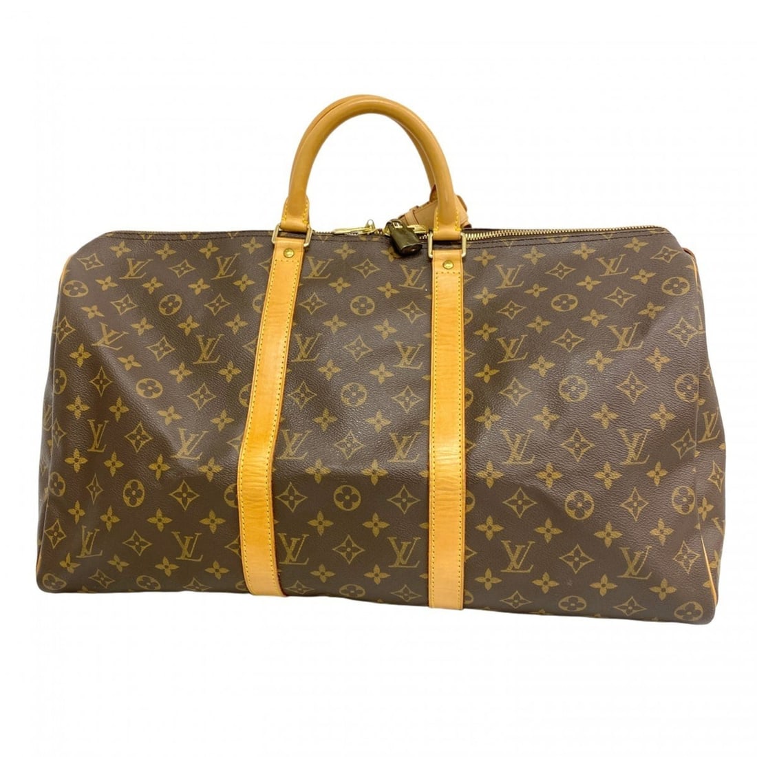 Louis Vuitton Monogram Keepall 50 Boston Bag M41426 Brown Men's and Women's (1 of 11)