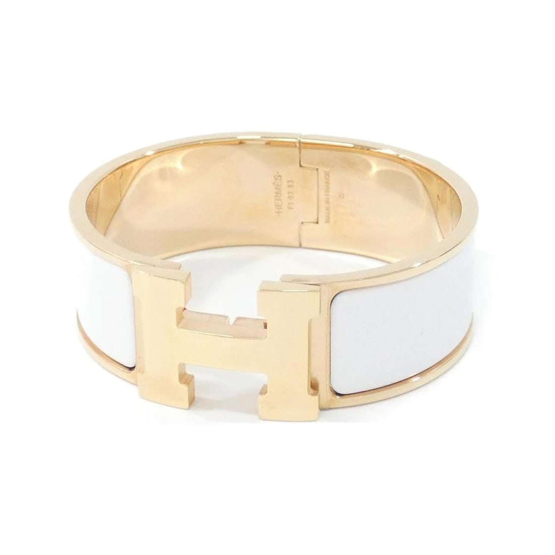 Hermes Hermès Click Crack Ash PM 300001FO Bracelet: --- Catalog ---Category: SizeLength: 16cm / 6.29''Category: DesignType: Charm braceletColor: Rose gold, WhiteGender: WomenCategory: GeneralMPN: 300001FOBrand: Hermes--- Item List ---Section: Condition